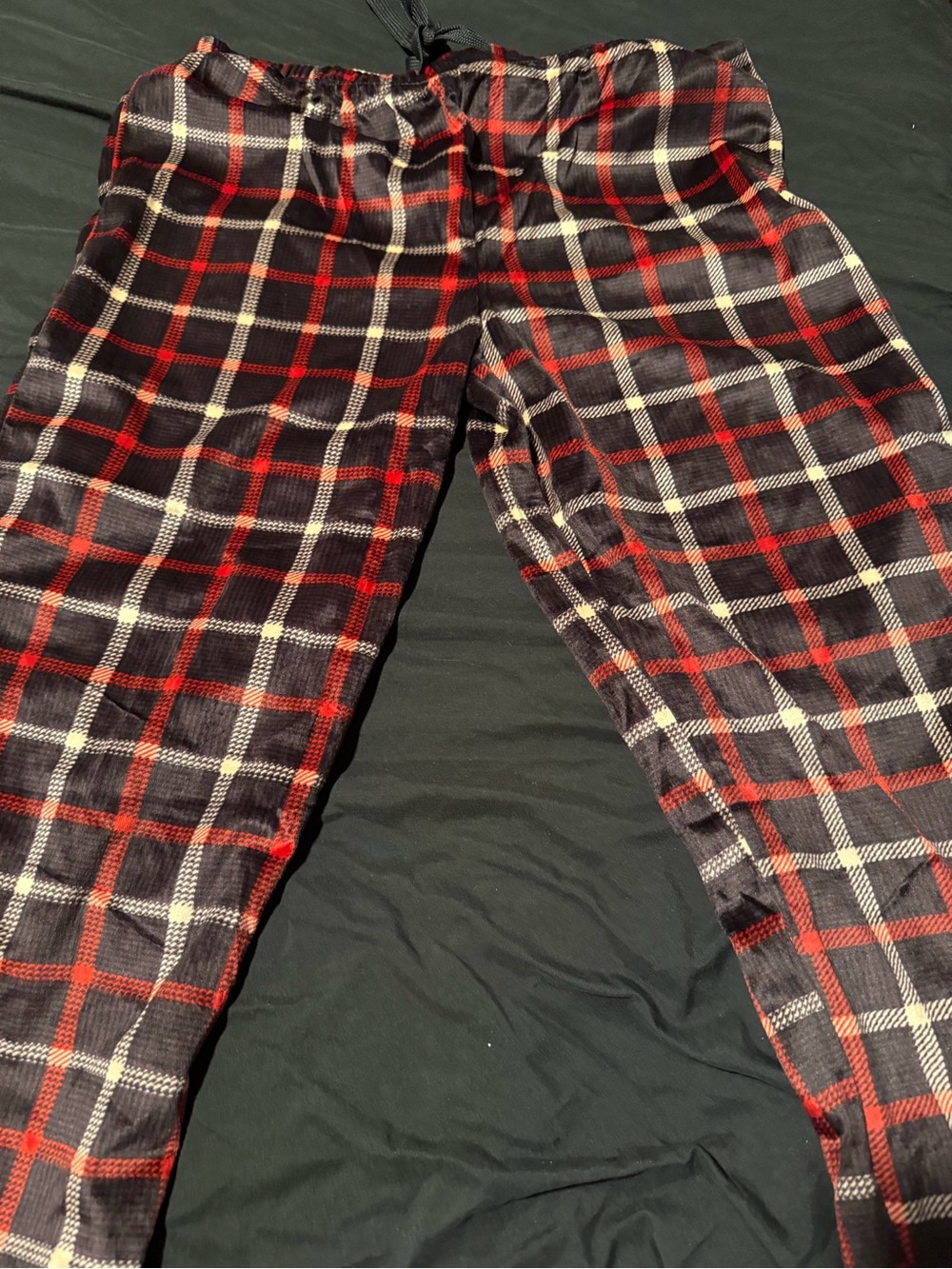 Life Is Good Red, Black & White Plaid Jogger Pants